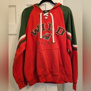 MN Wild Hockey Red and Green Hoodie